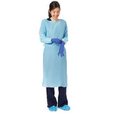 Calibre Thumbs Up PE Blue Water Resistant Gown Thumb Holes & Ties (200/ctn)